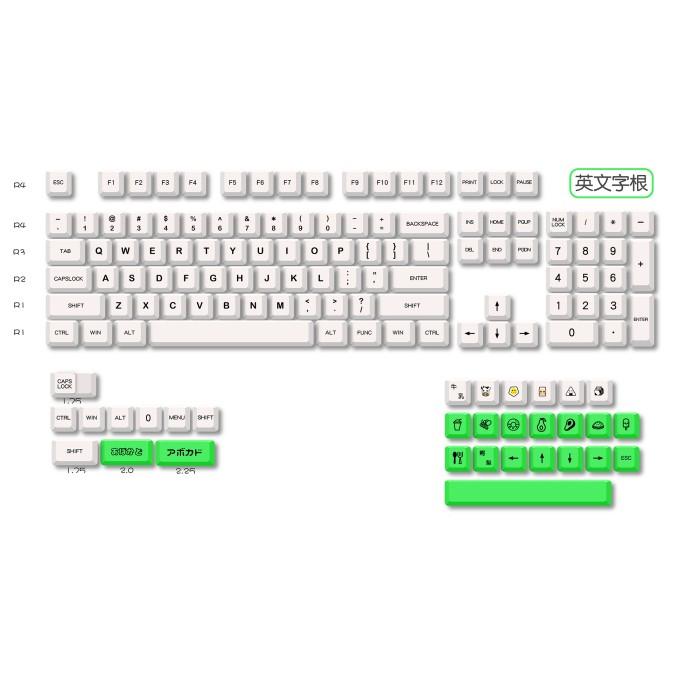 Keycaps PBT Avocado and Milk / Avocado Milk XDA Profile Keycap