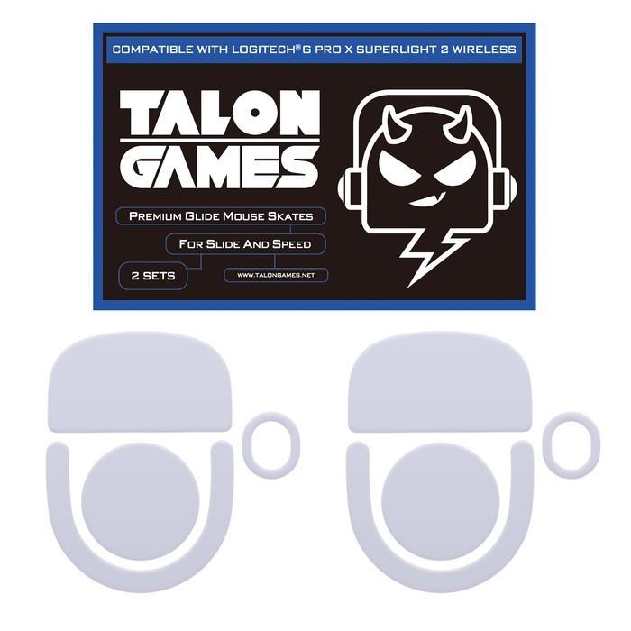 TALONGAMES Black G Pro X Superlight 2 / GPX 2 Mouse Feet / Mouse Skate UPE for Cloth Mouse pad (Control)