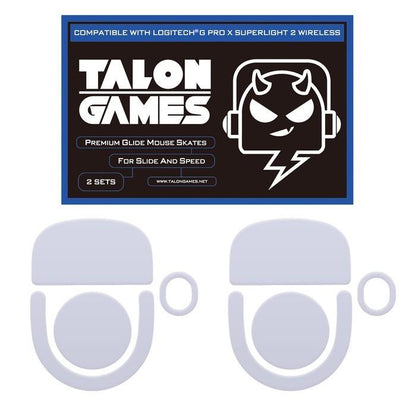 TALONGAMES Black G Pro X Superlight 2 / GPX 2 Mouse Feet / Mouse Skate UPE for Cloth Mouse pad (Control)
