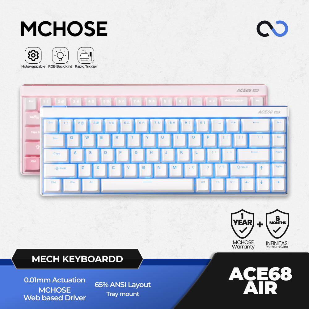 MCHOSE ACE68 AIR 8K Hall Effect 65% Magnetic Keyboard Rapid Trigger SOCD DKS RDT Wooting