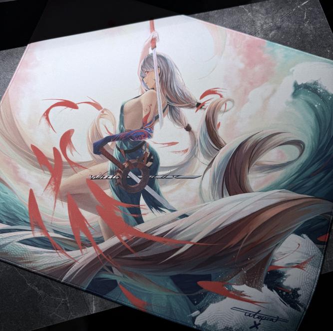 Utopia Gaming White blade Poron Base Gaming Mousepad Anime (Control-Hybrid) Zero Surface
