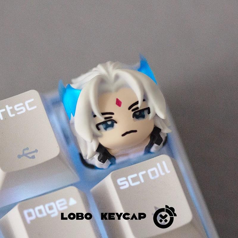 Lobo Yone Arcane League of Legends Theme Artisan Keycaps Resin Keycap
