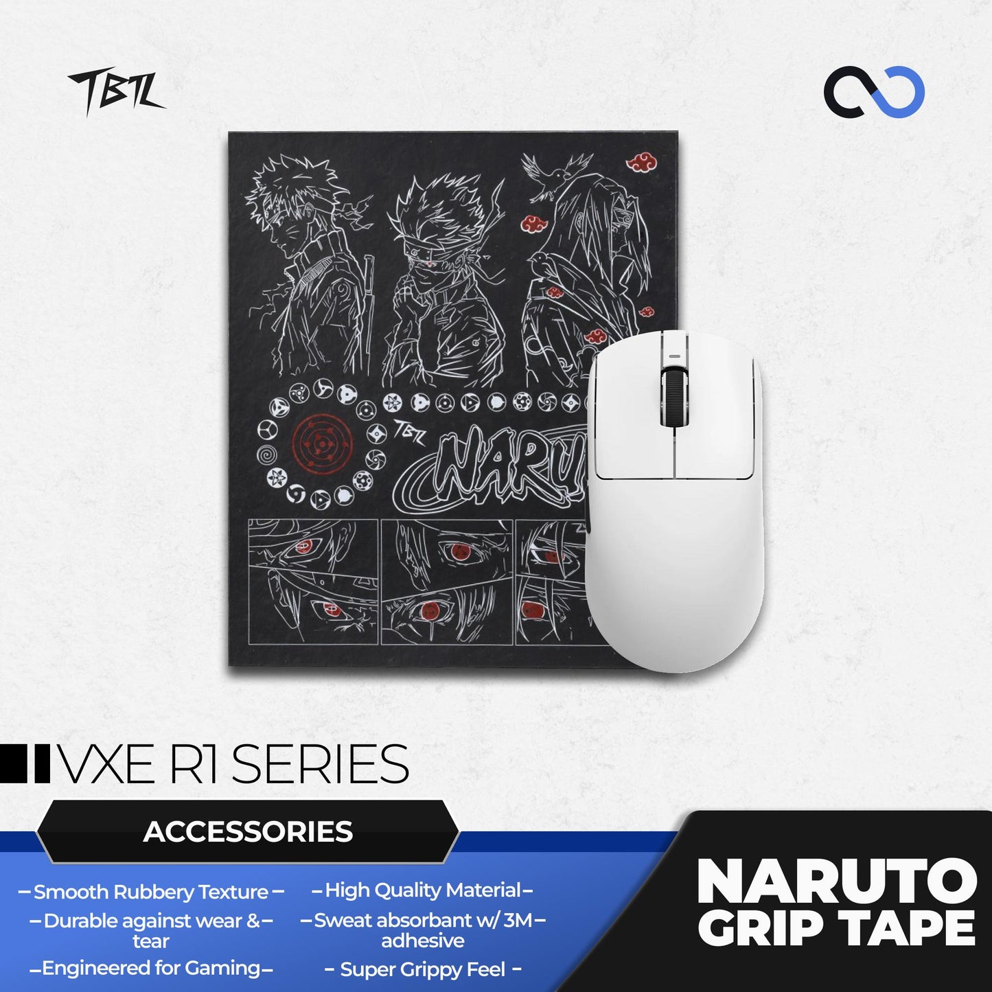 TBTL Naruto VXE R1 Series Ultra Thin Mouse Grip tape / Anti-Slip Tape 0.45mm