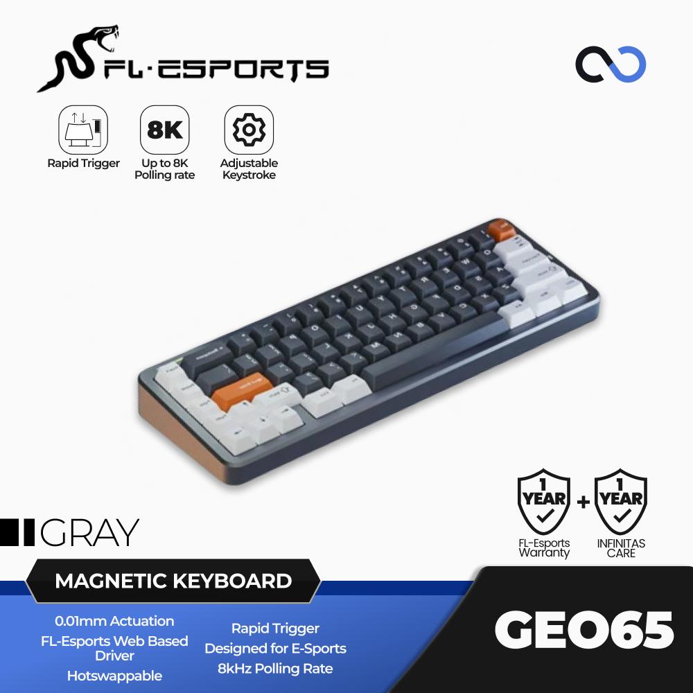 FL-Esports GEO65HE 8K Hall Effect Aluminum 65% Gaming Keyboard Rapid Trigger DKS SOCD Wooting