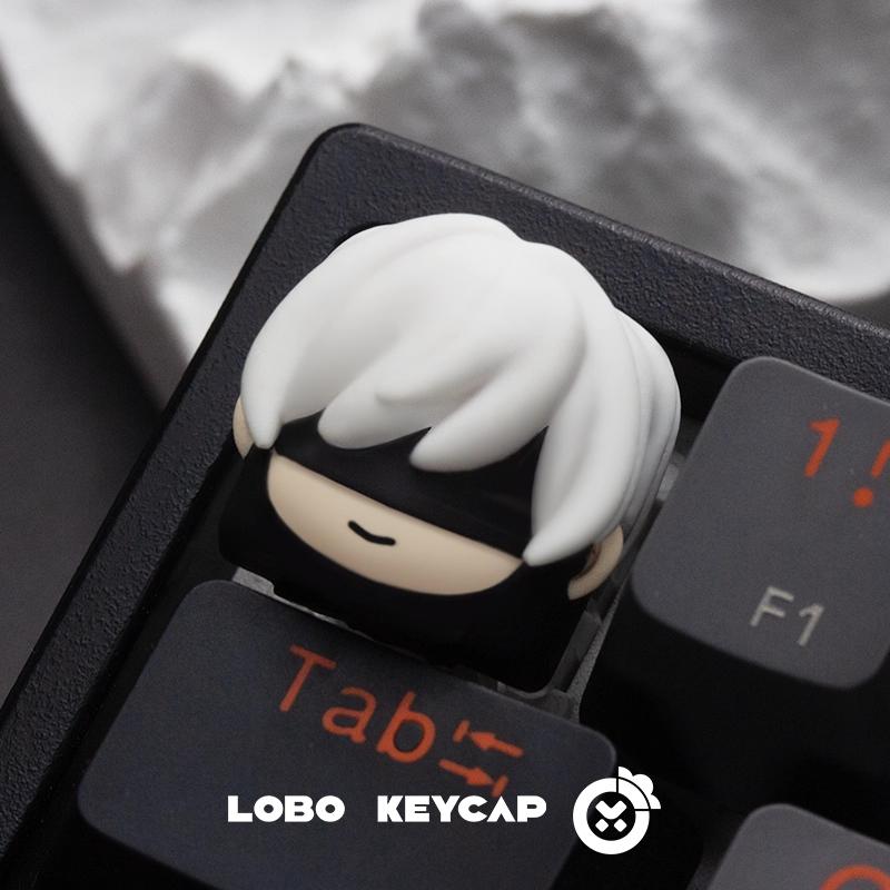 Lobo 9S NieR: Automata Theme Artisan Keycaps Resin Keycap