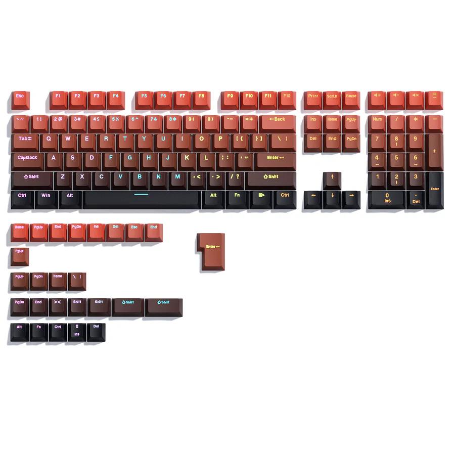 XVX Crimson Fortune Gradient Keycaps OEM Profile Double Shot Shine Through PBT Keycap 134-Keys