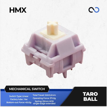 HMX Taro Ball Pre-Lubed Mechanical Keyboard PCB Mount Switch (Linear) by XLLAB