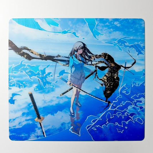MITSUKI Yusui Silicone Base COATED Gaming Tempered Glass Mousepad Kaca (Speed)