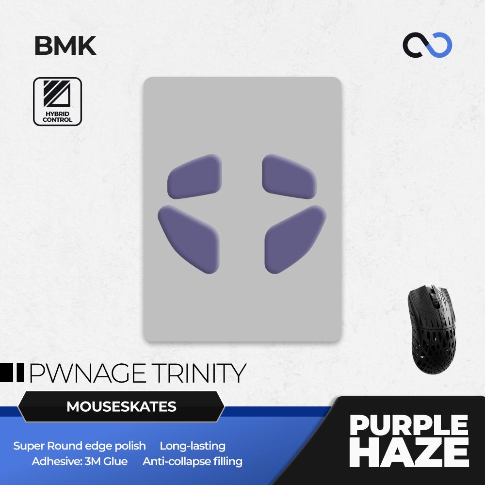 BMK Purple Haze Pro PWNAGE Trinity CF Mouse Feet / Mouse Skate PTFE Obsidian Air Clone (Hybrid-Control)