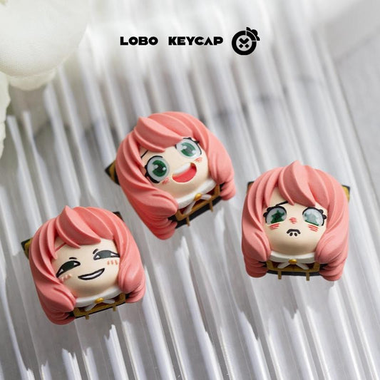 Lobo Anya Forger Spy x Family Anime Theme Artisan Keycaps Resin Keycap