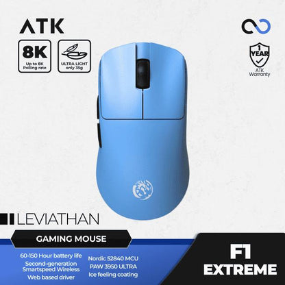 ATK F1 EXTREME Blazing Sky 8K Wireless Light Weight ambidextrous Gaming Mouse Viper Mini Shape