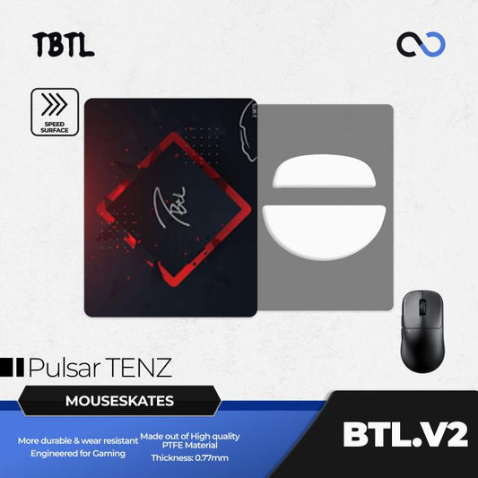TBTL BTL V2 Pulsar TENZ Mouse Feet / Mouse Skate PTFE (Hybrid-Speed)