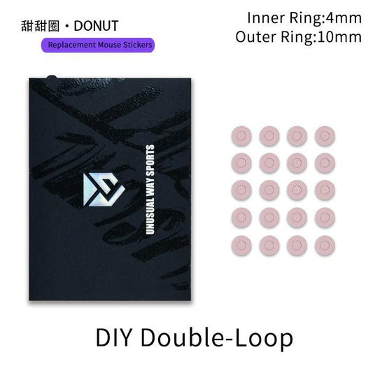 Unusual Way Sports Pink Fox Donuts Universal Gaming Mouse Feet / Mouse Skate PTFE (Hybrid)