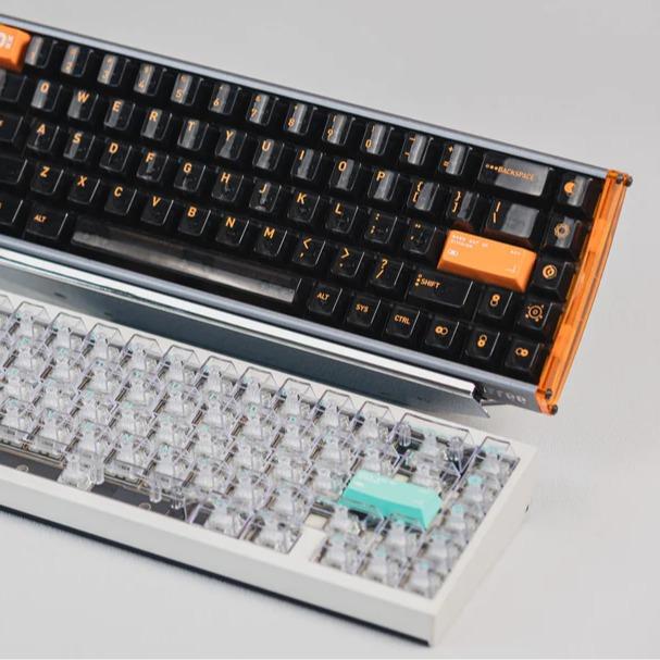 LeleLab x PointWorks SuperX Splinter Transparent Keycaps Cherry Profile UV Printed ABS Keycap 133-Keys