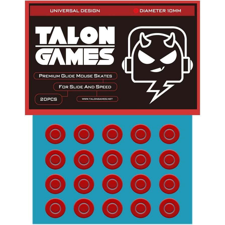 TALONGAMES Red Donuts Universal Mouse Feet / Mouse Skate PTFE (Hybrid-Control)