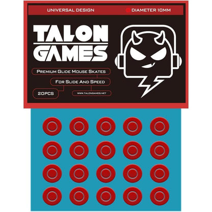 TALONGAMES Red Donuts Universal Mouse Feet / Mouse Skate PTFE (Hybrid-Control)