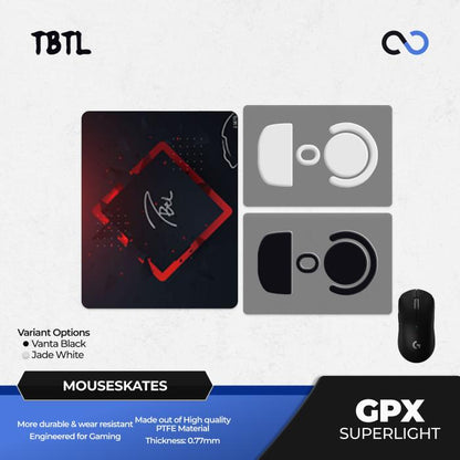 TBTL G Pro X Superlight / GPX Mouse Feet / Mouse Skate PTFE for Cloth Mouse pad