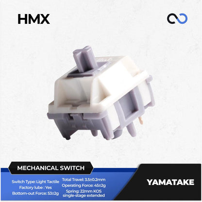 HMX Yamatake Pre-Lubed Mechanical Keyboard PCB Mount Switch (Tactile) by XLLAB