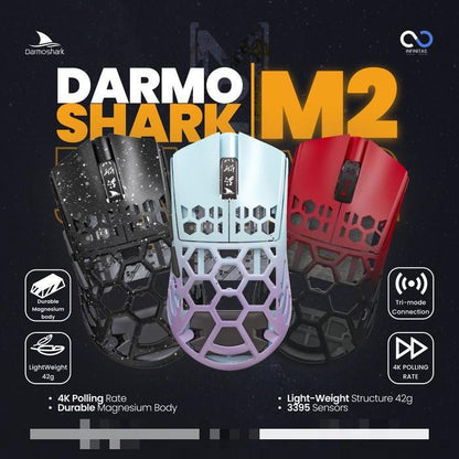 Darmoshark M2 / M-2 Air 8k Daero Wireless Ultra Light Ambi Magnesium Gaming Mouse