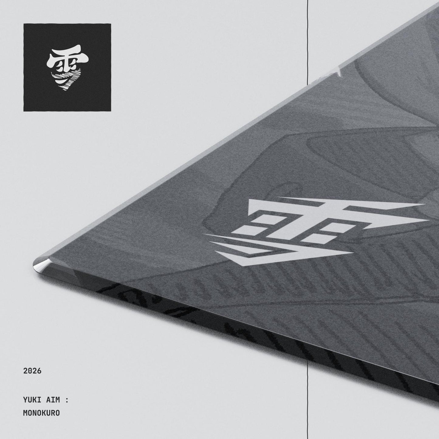 [PO] Yuki Aim Monokuro Glass Limited Edition Silicone Base Gaming Glass Mousepad Kaca (Hybrid-Speed)