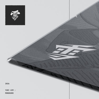 [PO] Yuki Aim Monokuro Glass Limited Edition Silicone Base Gaming Glass Mousepad Kaca (Hybrid-Speed)