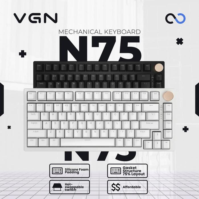 VGN N75 / N-75 NON-RGB Hotswap Gasket Mount 75% Mechanical Keyboard