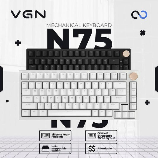 VGN N75 / N-75 NON-RGB Hotswap Gasket Mount 75% Mechanical Keyboard