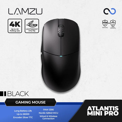 Lamzu Atlantis Mini Pro 4K Wireless Ultra Light Ambidex Gaming Mouse