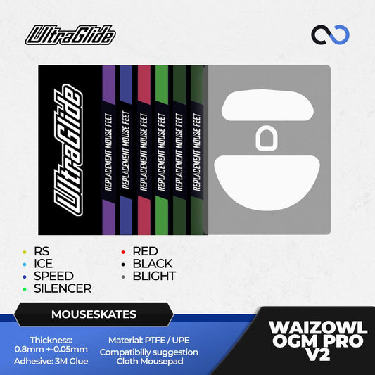 Meow Gaming Gear UltraGlide WAIZOWL OGM Pro V2 Mouse Feet / Mouse Skate
