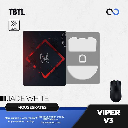 TBTL Razer Viper V3 Pro Mouse Feet / Mouse Skate PTFE for Cloth Mouse pad