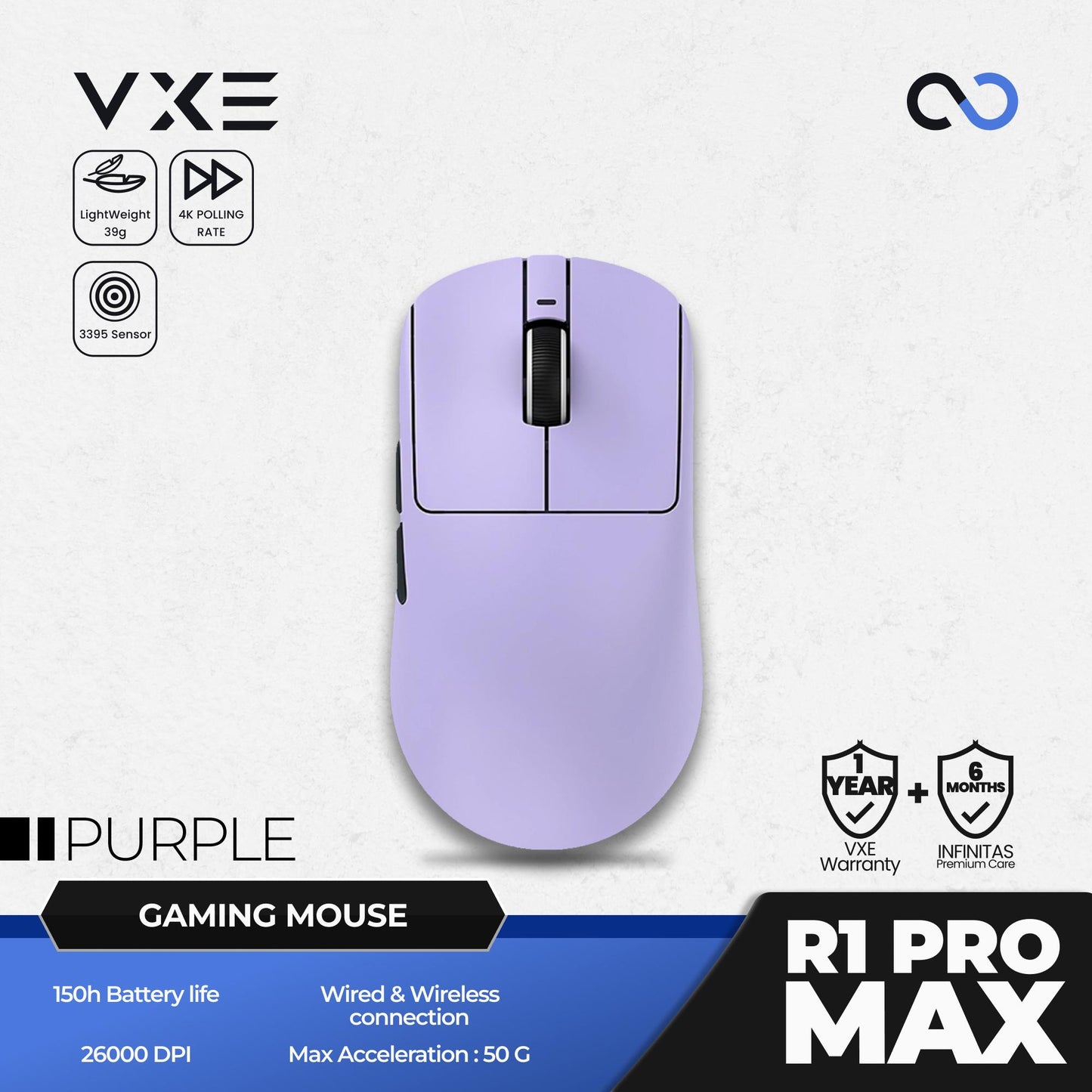 VGN VXE R1 PRO MAX 4K Wireless Light Weight Gaming Mouse