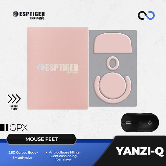 ESPTiger YanZi-Q G PRO X Superlight / GPX Mouse Feet / Mouse Skate PTFE for Glass Mouse pad (Speed)