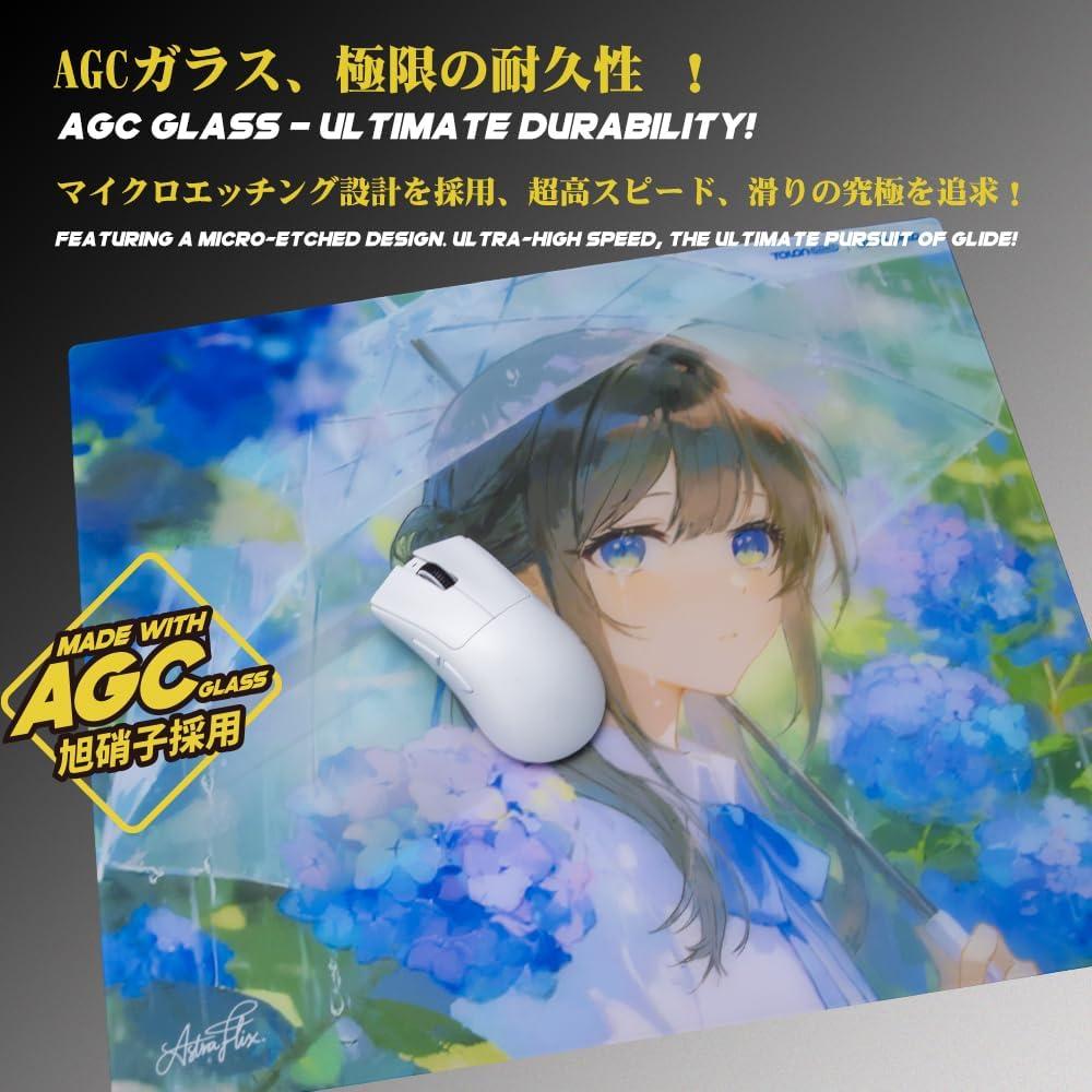 Talongames Ultrapad Xiaoshi Poron Base AGC Japanese CNC Tempered Glass Gaming Mousepad Kaca (Hybrid-Control)