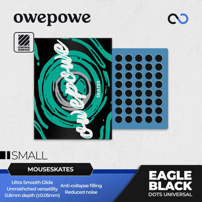 OWEPOWE Eagle Black Universal Gaming Mouse Feet / Mouse Skate UPE (Control)