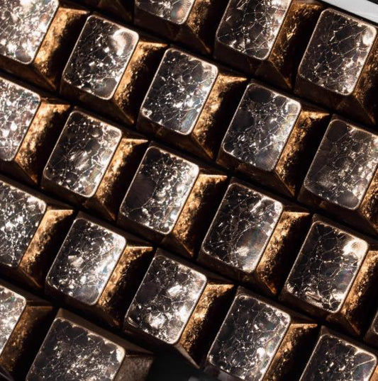 Infinitas Keycaps PBT Frost Gold Emas Cherry Profile Side Printed Keycap 100-Keys