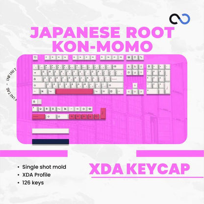 Keycaps PBT Kon-Momo / Konmomo Japanese Root XDA Profile Keycap