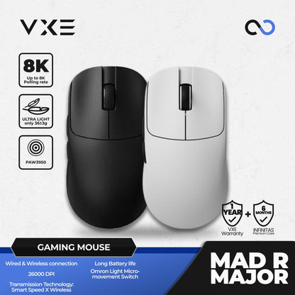 VGN VXE MAD R MAJOR 8K Wireless Light Weight Gaming Mouse