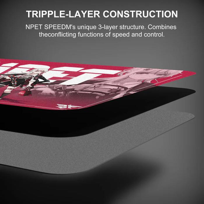NPET SPEEDM Resin Sillicone Hard Gaming Mousepad (Speed)