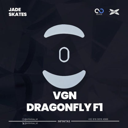 XRaypad Jade VGN Dragonfly F1 / F-1 Series PTFE Mouse Feet / Mouse Skate for Cloth Mouse pad (Speed)