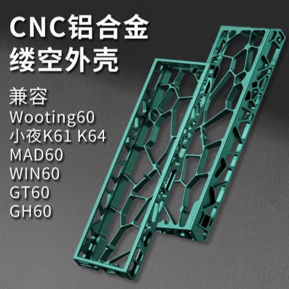 Black Iron Bull H60-Star Custom 60% Aluminium Gaming Keyboard Case DIY for Wooting 60HE+ / GH60 / TOFU60 / WIN60 / MAD60 / Holy60 Clone