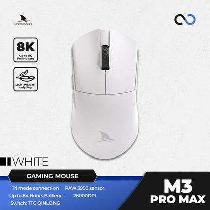 Darmoshark M3 PRO MAX 8k Kiran Wireless Ultra Light Ambi Gaming Mouse