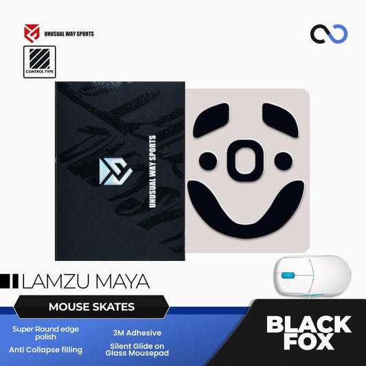 Unusual Way Sports Black Fox Lamzu Maya Gaming Mouse Feet / Mouse Skate UHMW-PE (Control)