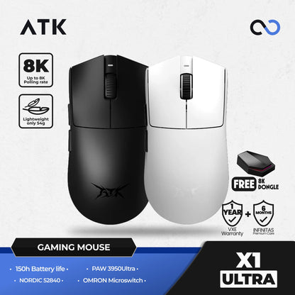 ATK X1 Ultimate Blazing Sky 8K Wireless Light Weight 3950 Ultra Gaming Mouse Viper V3 Shape