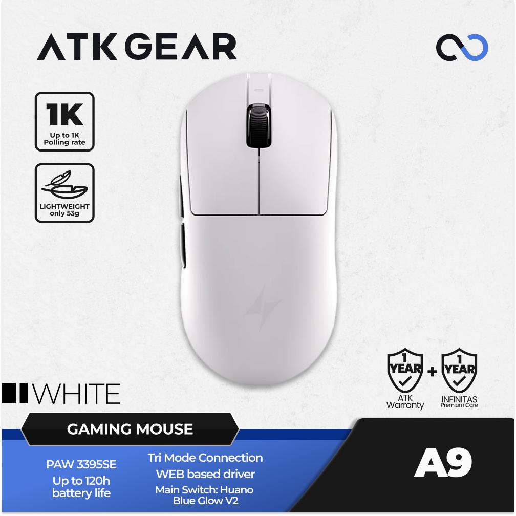 ATK A9 Wireless Light Weight PAW3395SE Gaming Mouse GPX shape