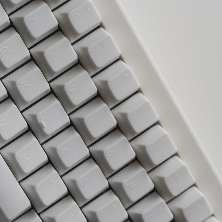 LeleLab Hokkaido White Keycaps Cherry Profile UV Printed ABS Keycap 133-Keys