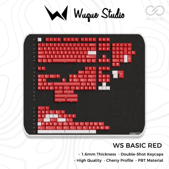 Wuque Studio WS Basic Red Doubleshot PBT Keycaps / Keycap