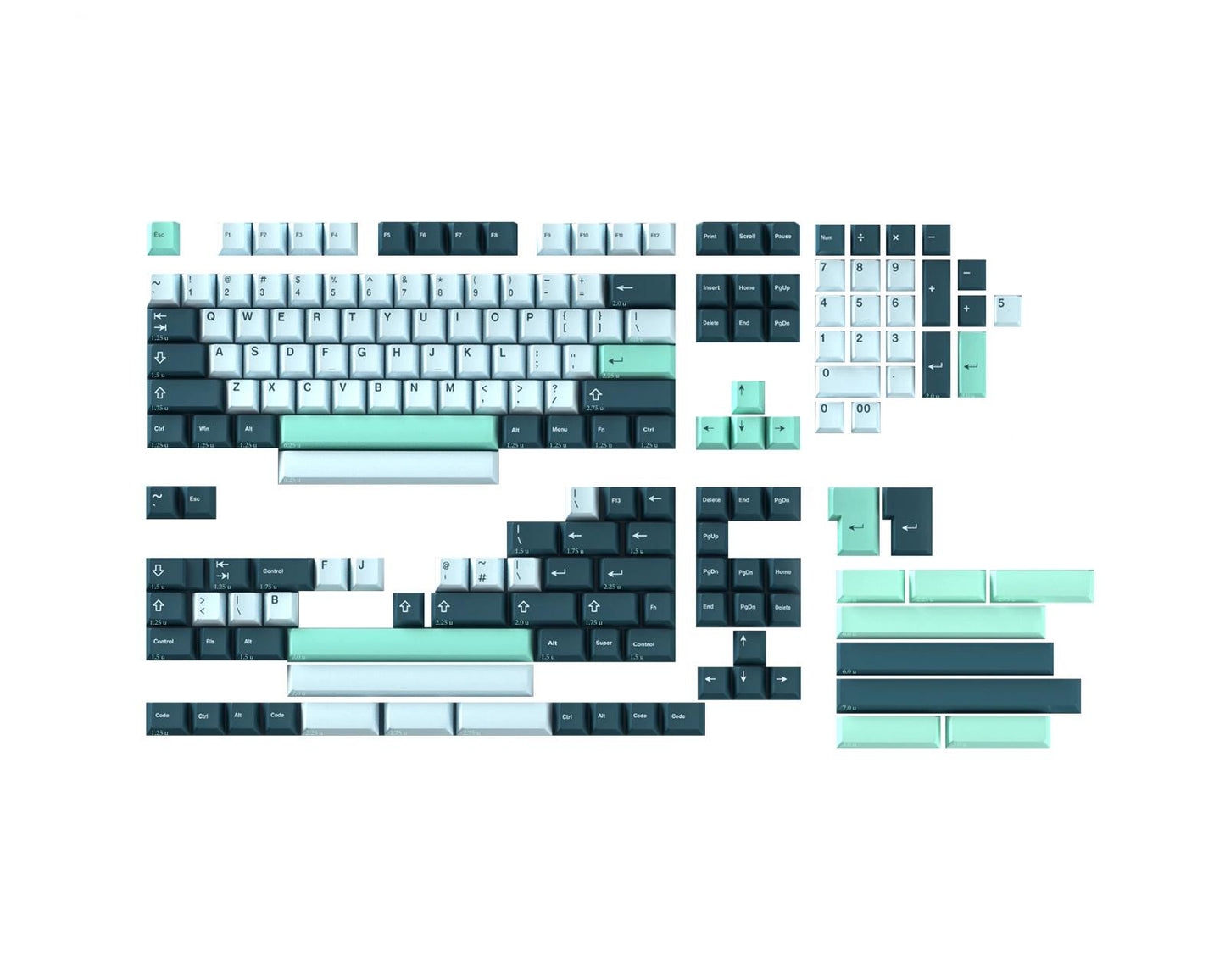 Wuque Studio WS Entwined Flowers Keycaps Cherry Profile Doubleshot PBT Keycap 205-Keys