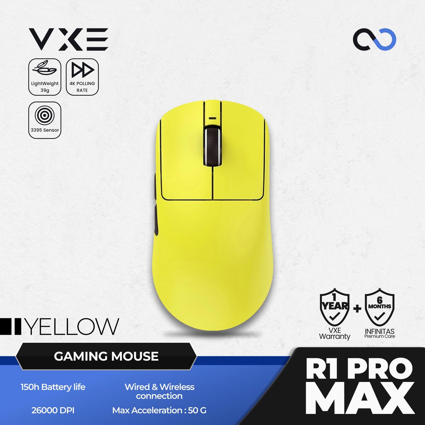 VGN VXE R1 PRO MAX 4K Wireless Light Weight Gaming Mouse
