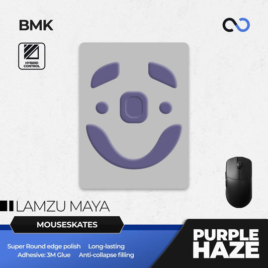 BMK Purple Haze Pro Lamzu Maya Mouse Feet / Mouse Skate PTFE Obsidian Air Clone (Hybrid-Control)