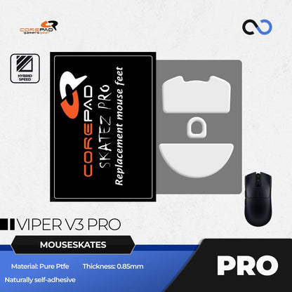 Corepad PRO Razer Viper V3 Pro PTFE Gaming Mouse Feet (Speed-Hybrid)